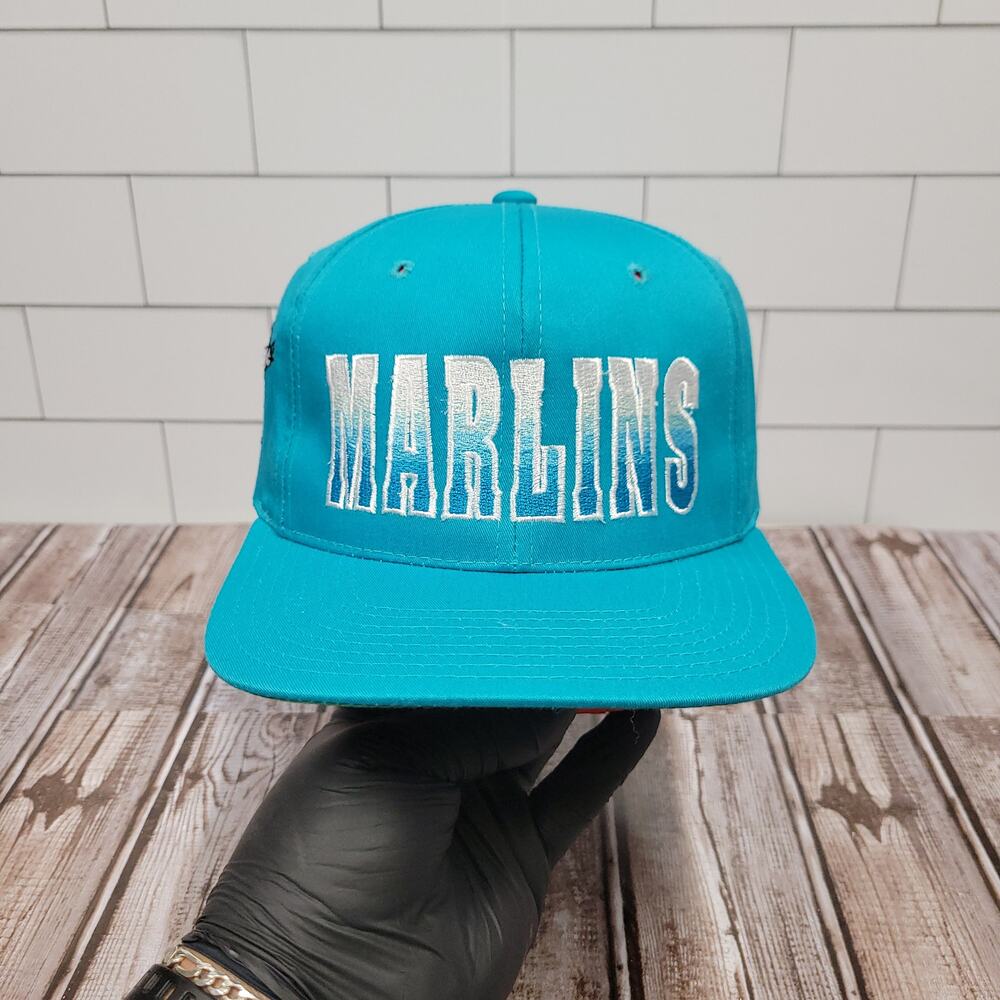Annco Florida Marlins Vintage Gradient Adjustable Twill Snapback Hat 90's MLB